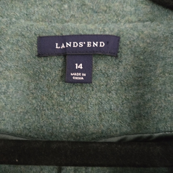 Lands End Green Wool Jacket/Blazer size 14 - Picture 5 of 7
